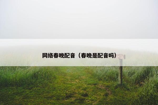 网络春晚配音（春晚是配音吗）