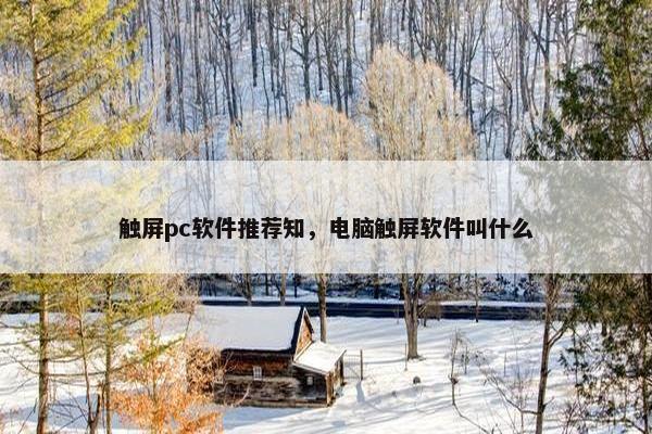 触屏pc软件推荐知，电脑触屏软件叫什么