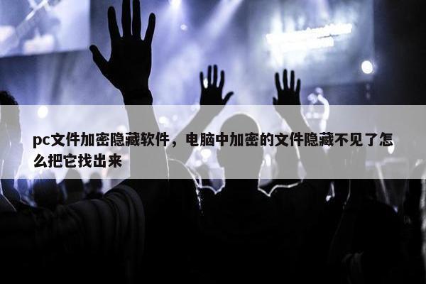 pc文件加密隐藏软件，电脑中加密的文件隐藏不见了怎么把它找出来