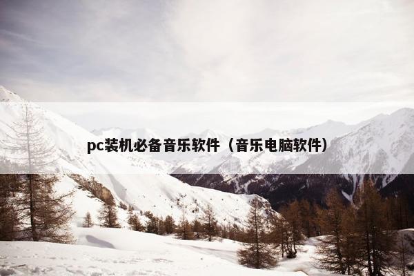 pc装机必备音乐软件（音乐电脑软件）