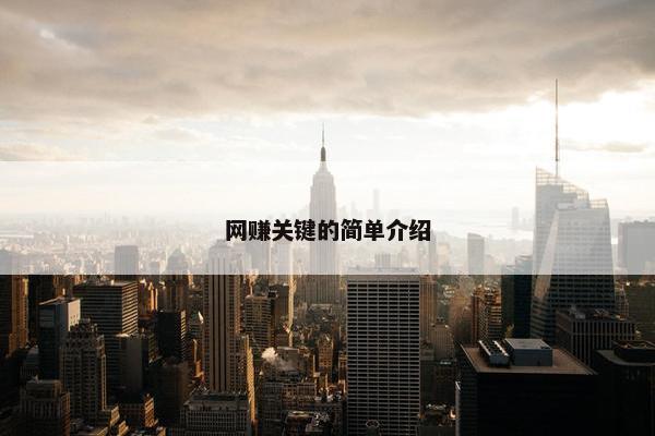 网赚关键的简单介绍