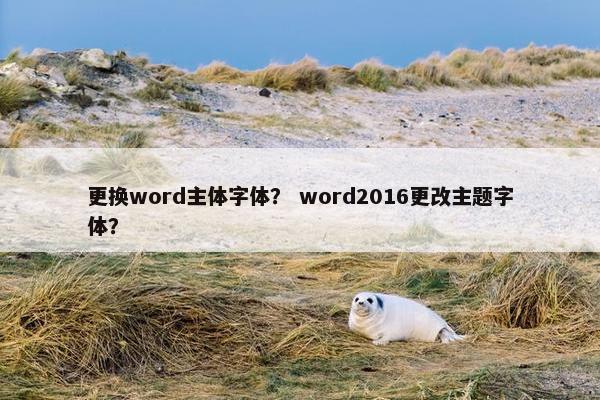 更换word主体字体？ word2016更改主题字体？