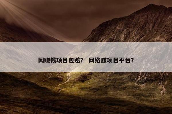 网赚钱项目包赔？ 网络赚项目平台？