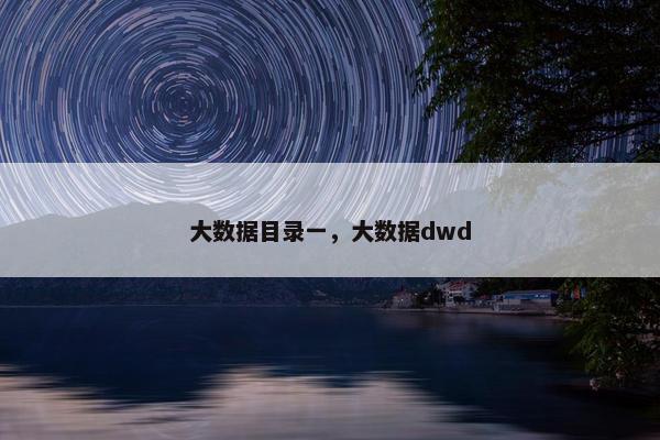 大数据目录一,大数据dwd