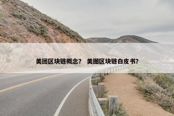 美团区块链概念？ 美图区块链白皮书？