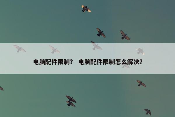 电脑配件限制？ 电脑配件限制怎么解决？