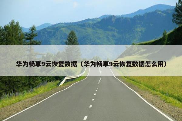 华为畅享9云恢复数据（华为畅享9云恢复数据怎么用）