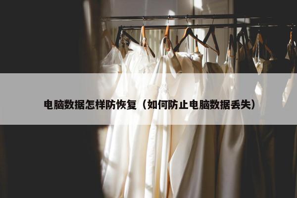 电脑数据怎样防恢复(如何防止电脑数据丢失)