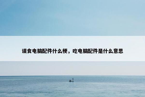 误食电脑配件什么梗，吃电脑配件是什么意思