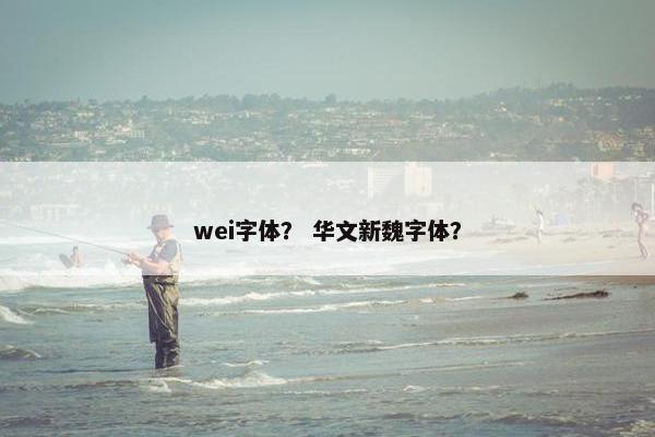 wei字体？ 华文新魏字体？