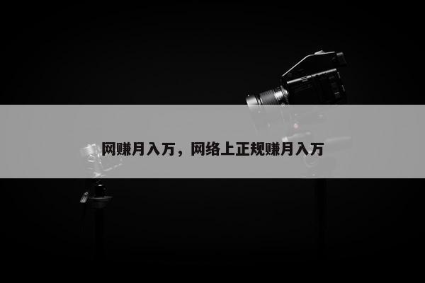 网赚月入万,网络上正规赚月入万