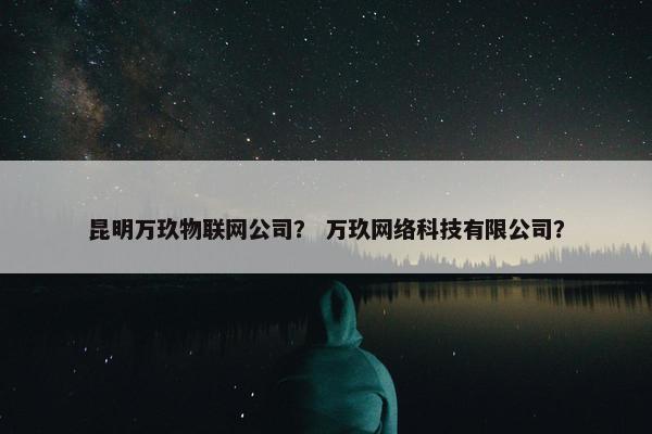 昆明万玖物联网公司? 万玖网络科技有限公司? 昆明万玖物联网公司? 万玖网络科技有限公司?
