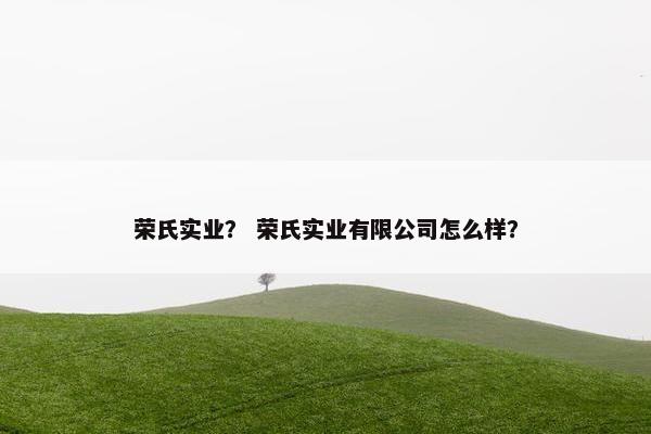 荣氏实业? 荣氏实业有限公司怎么样?