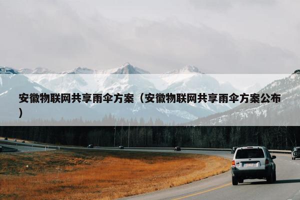 安徽物联网共享雨伞方案（安徽物联网共享雨伞方案公布）