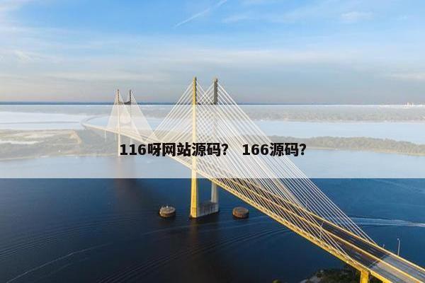116呀网站源码? 166源码?
