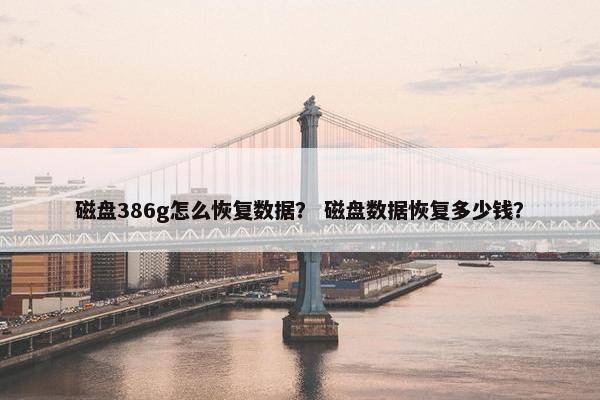 磁盘386g怎么恢复数据? 磁盘数据恢复多少钱?