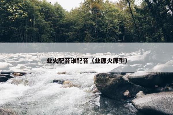 业火配音谁配音（业原火原型）