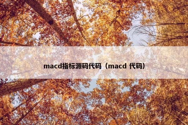 macd指标源码代码(macd 代码)