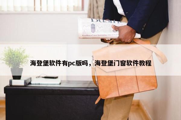 海登堡软件有pc版吗，海登堡门窗软件教程