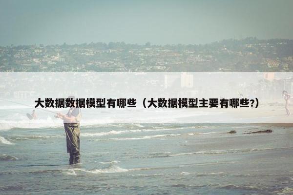 大数据数据模型有哪些（大数据模型主要有哪些?）