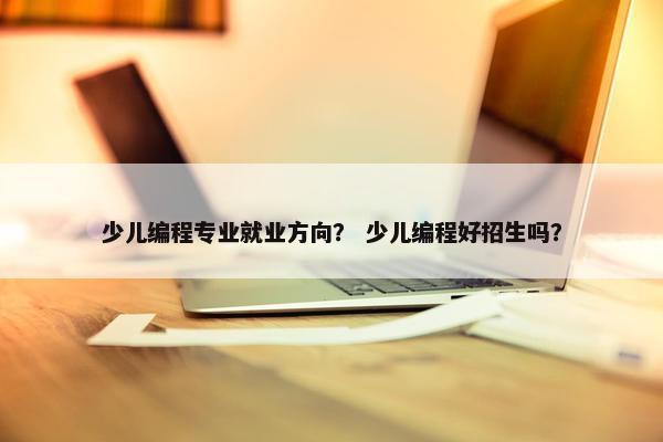 少儿编程专业就业方向？ 少儿编程好招生吗？