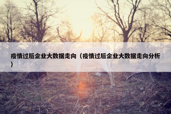 疫情过后企业大数据走向（疫情过后企业大数据走向分析）