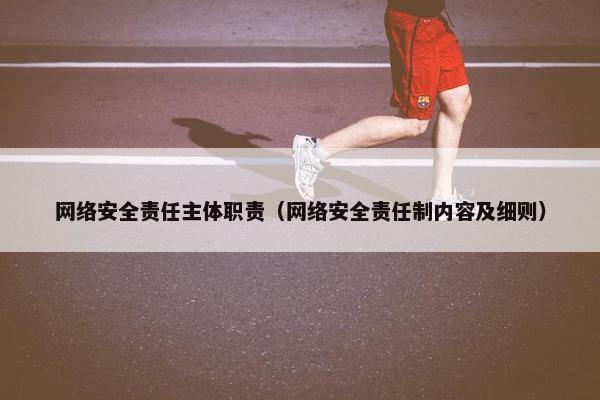 网络安全责任主体职责（网络安全责任制内容及细则）
