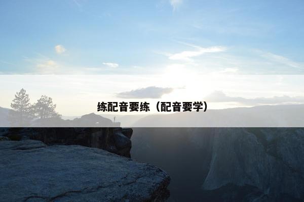 练配音要练（配音要学）