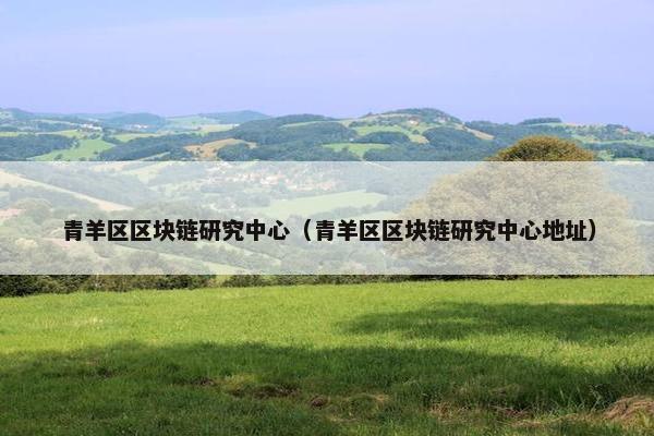 青羊区区块链研究中心（青羊区区块链研究中心地址）