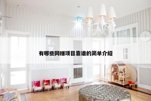 有哪些网赚项目靠谱的简单介绍