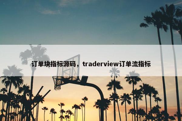 订单块指标源码，traderview订单流指标