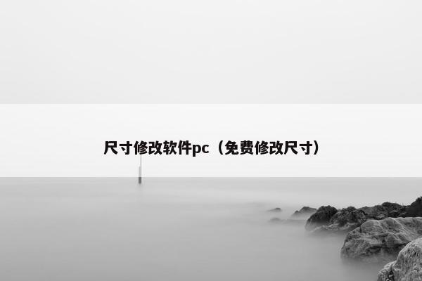尺寸修改软件pc(免费修改尺寸)