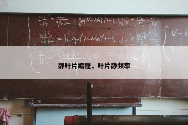 静叶片编程，叶片静频率