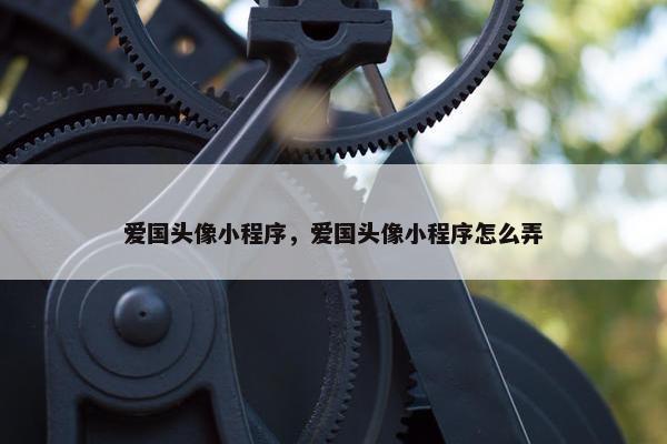 爱国头像小程序,爱国头像小程序怎么弄