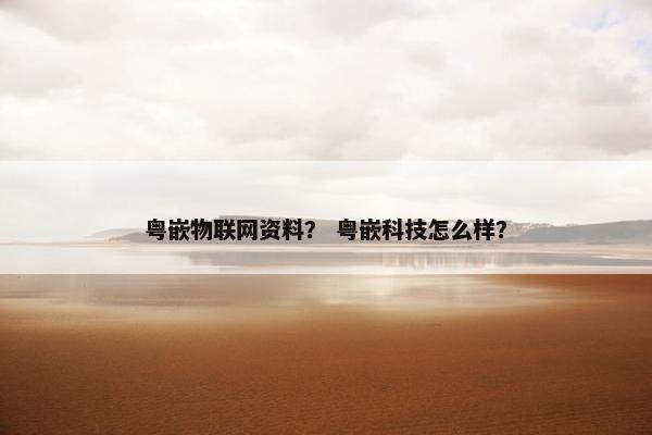 粤嵌物联网资料？ 粤嵌科技怎么样？