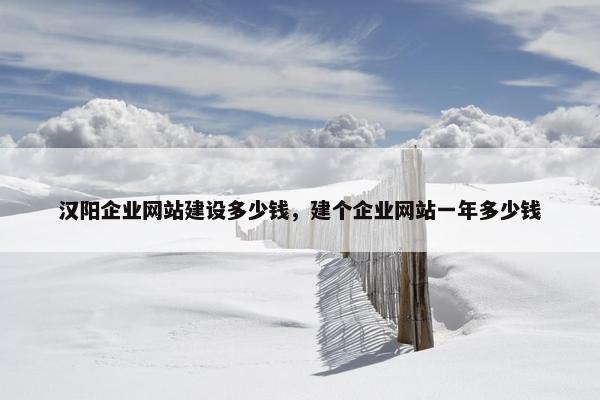 汉阳企业网站建设多少钱，建个企业网站一年多少钱