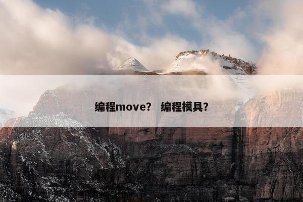 编程move？ 编程模具？