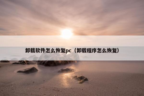 卸载软件怎么恢复pc（卸载程序怎么恢复）