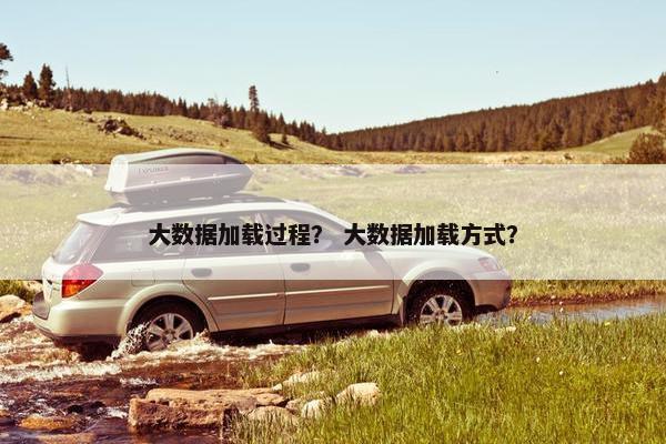 大数据加载过程？ 大数据加载方式？