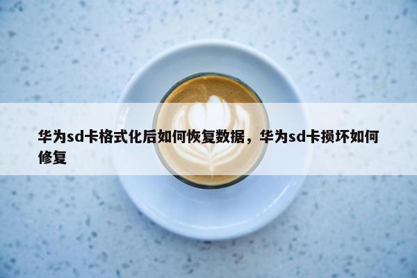 华为sd卡格式化后如何恢复数据，华为sd卡损坏如何修复