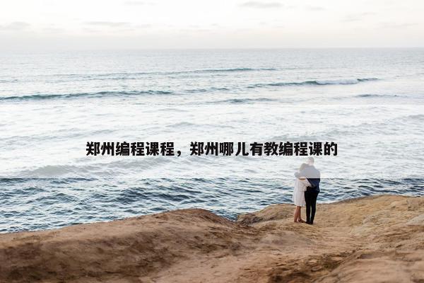 郑州编程课程,郑州哪儿有教编程课的